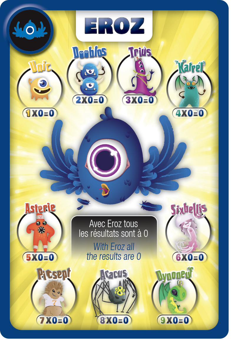 Carte Eroz, la règle de la multiplication par 0